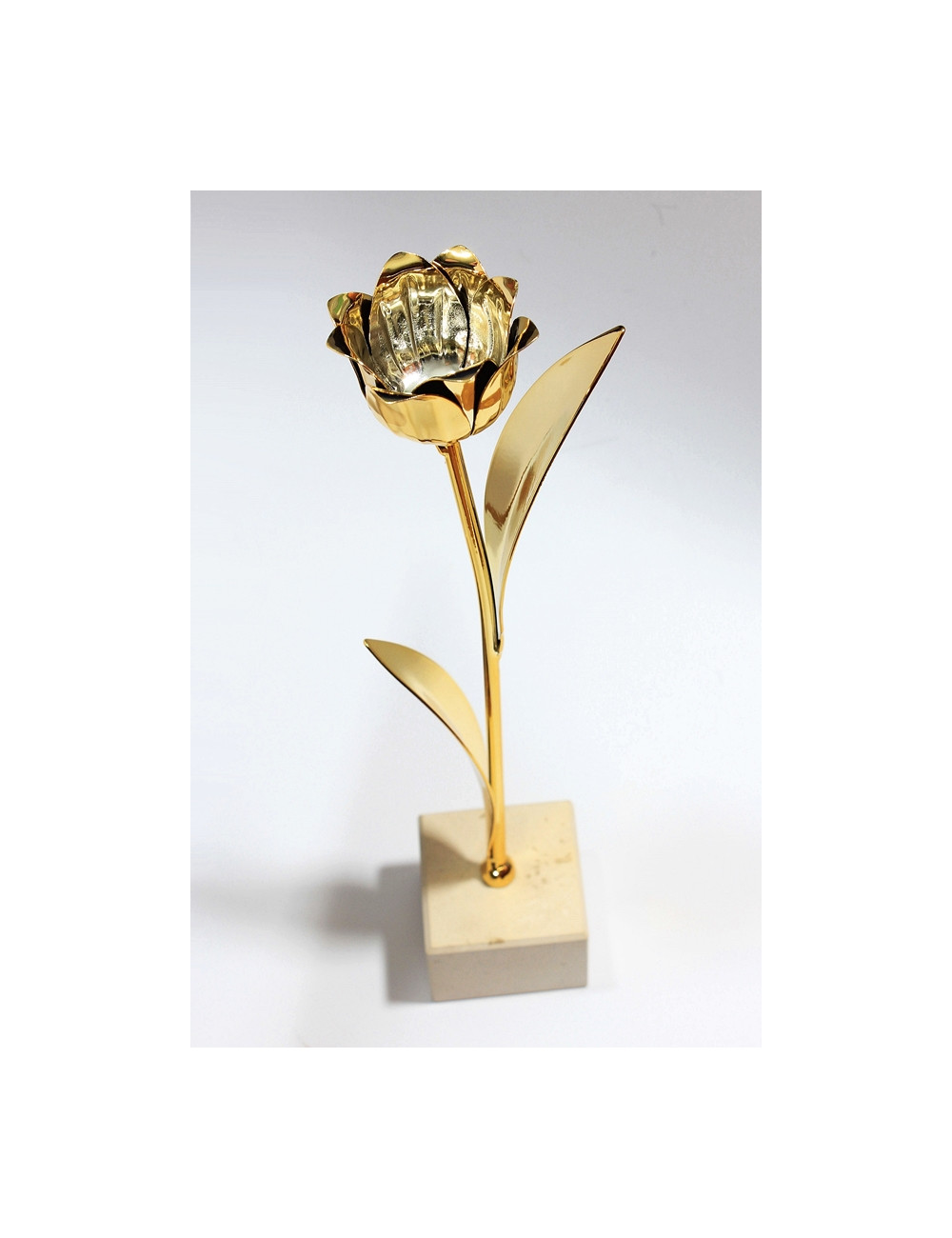 TULIP-G  Trofeum metalowe - TULIPAN, kolor złoty, wysokość H-300mm ( tab.50x35 mm/ MX430) 