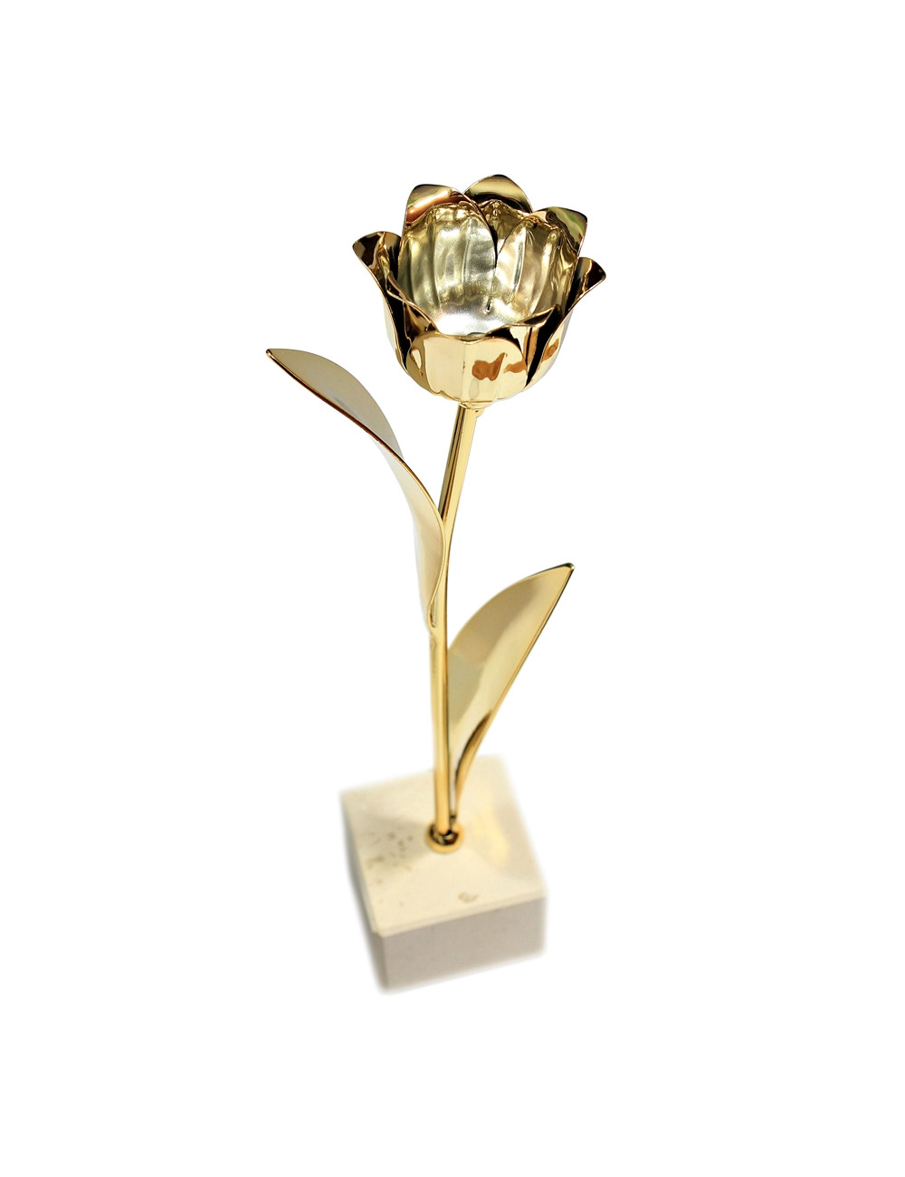 TULIP-G  Trofeum metalowe - TULIPAN, kolor złoty, wysokość H-300mm ( tab.50x35 mm/ MX430) 