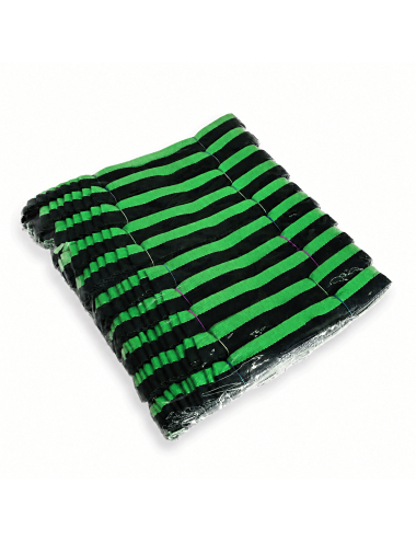 V2-BK/GREEN  Wstążka do medali CZARNO-ZIELONA, szerokość 22mm, długość 82cm, złoty karabińczyk