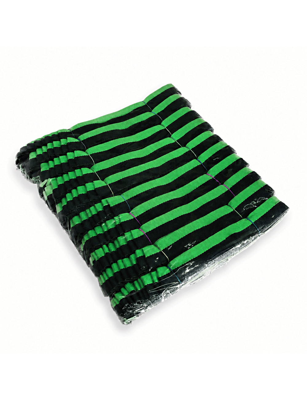 V2-BK/GREEN  Wstążka do medali CZARNO-ZIELONA, szerokość 22mm, długość 82cm, złoty karabińczyk