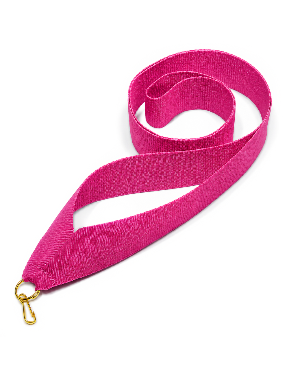 V2-PINK  Wstążka do medali RÓŻOWA, szerokość 22mm, długość 82cm, złoty karabińczyk