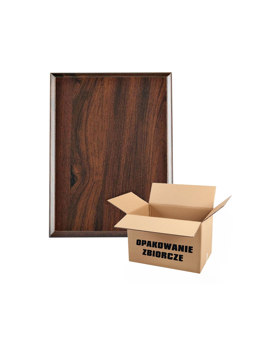 WPX150 - 52szt / KARTON  - Podkład drewniany MDF rozmiar 153mmx102mmmm - kolor brąz-cherry 4"x6" (insert 140x95mm)