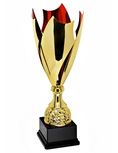 X1005A  Puchar metalowy LASERCUP - kolor złoto-czerwony H-555mm  R-210mm (tab. 105x50 mm / GBX12) • X1005-seria