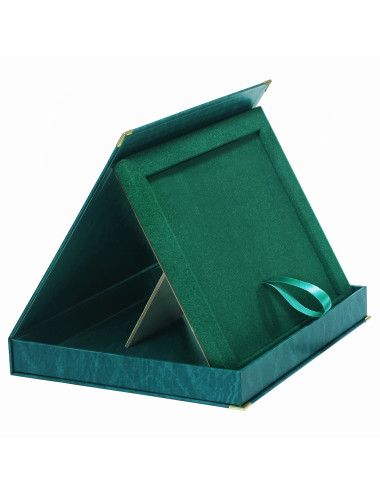 BTX 8x10-GREEN  - Etui zielone do dyplomu, rozmiar 310x260x35mm / na deskę WPX154 - POZIOM ( insert 254mmx204mm )