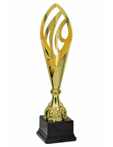 X146-S  Puchar plastikowy TOP - kolor srebrny H-365 mm W-90 mm (tab. 60x30 mm / GBX07)