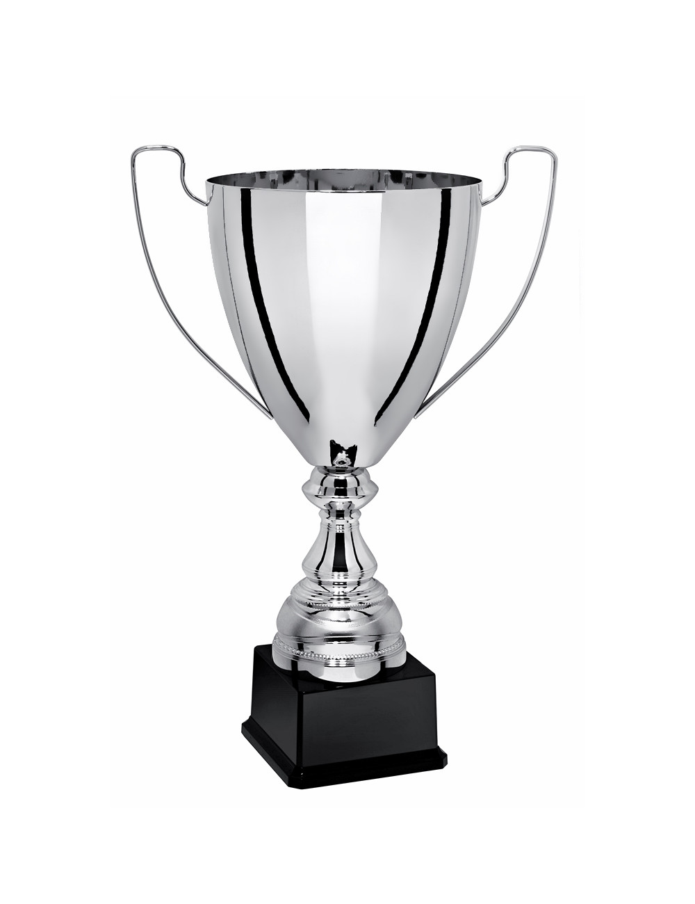 X821D  Puchar CLASSIC CUP kolor srebrny. wysokość H-320 mm, R-120 mm (tab. 78x40 mm / GBX09)
