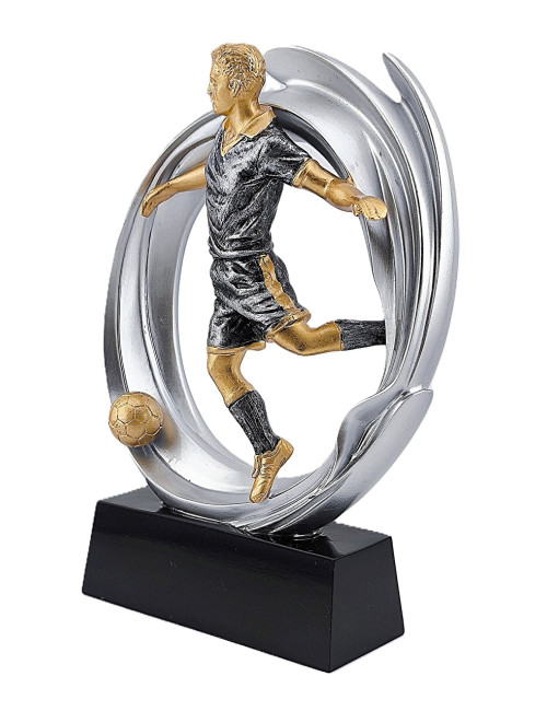 DRX001  Statuetka piłka nożna ZAWODNIK - seria WOW !, odlew 3D, wysokość H-170mm, W-120mm - MAN'S SOCCER PLAYER
