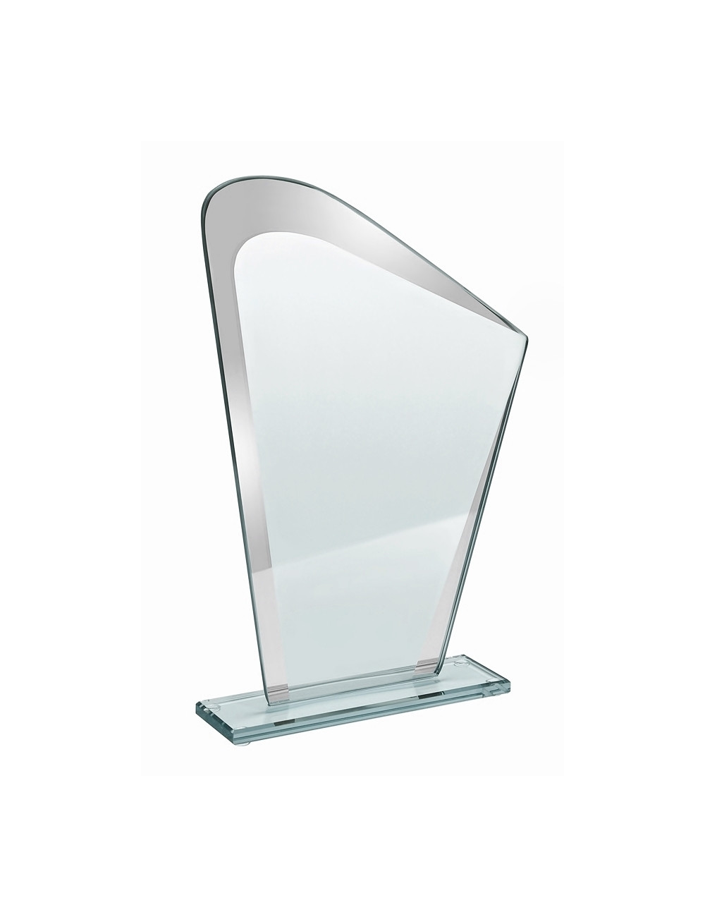 XM4-B - Trofeum szklane ze zdobieniem lustrzanym - grubość szkła 4mm, wysokość H-180mm, W-130mm