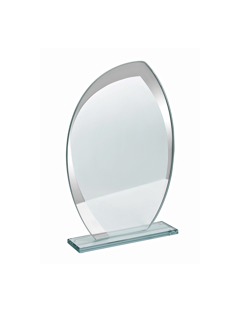 XM5-C - Trofeum szklane ze zdobieniem lustrzanym - grubość szkła 4mm, wysokość H-160mm, W-120mm