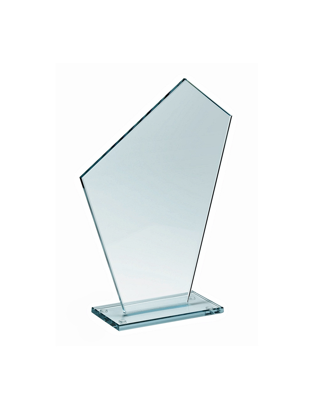 XME012-A - Trofeum szklane fazowane do druku UV - nieklejone - wysokość H-210mm, W-150mm,grubość 6mm