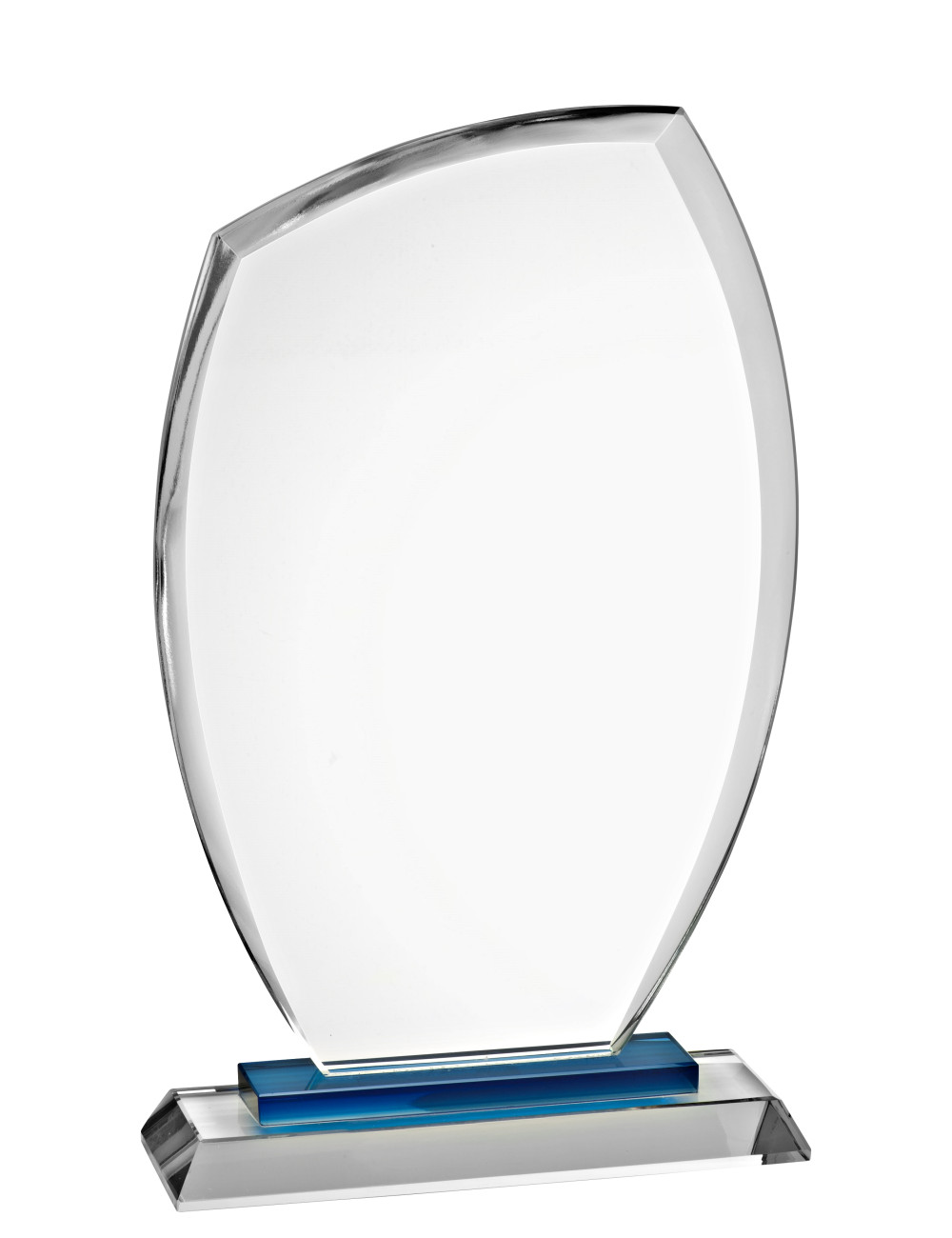 XME029 - Trofeum szklane ukosowane, grubość szkła 10mm H-220mm x W-135mm - 