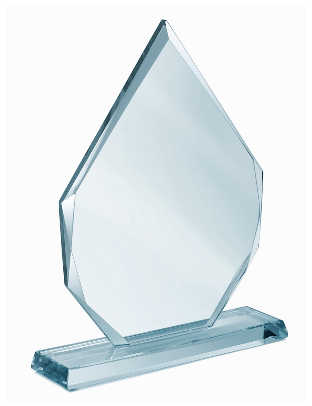 XME046 - Trofeum szklane ukosowane PIRAMID opak. czarny GIFT BOX - grubość szkła 12mm  H-245mm x W-180mm