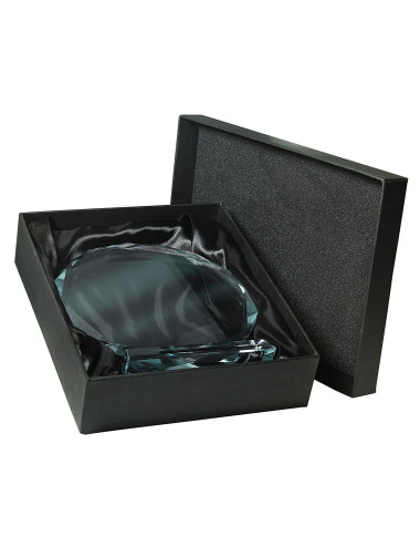 XME1001B Trofeum szklane CLEAR, wysokość H-180mm W-160mm, grubość szkła 15mm + etui typu GIFTBOX gratis