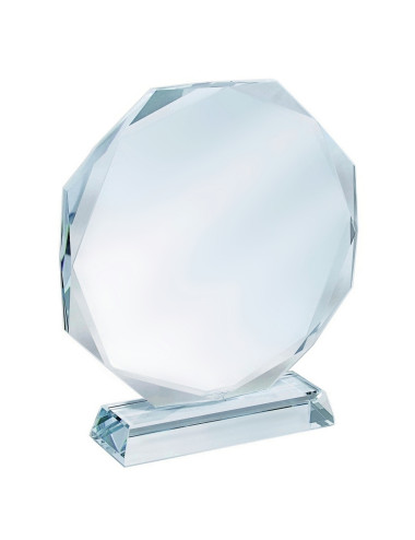 XME1001C Trofeum szklane CLEAR, wysokość H-155mm W-140mm, grubość szkła 15mm + etui typu GIFTBOX gratis