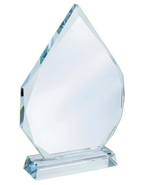 XME1024 Trofeum szklane CLEAR, wysokość H-220mm W-145mm, grubość szkła 15mm + etui typu GIFTBOX gratis