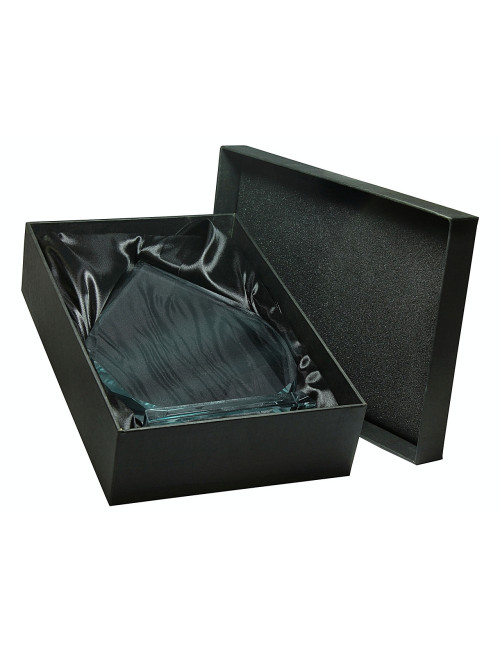 XME1024 Trofeum szklane CLEAR, wysokość H-220mm W-145mm, grubość szkła 15mm + etui typu GIFTBOX gratis