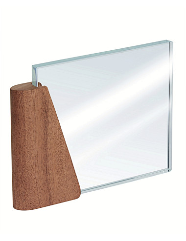 XME2003 Trrofeum szklane CLEAR+WOOD 185x160mm, grubość szkła 20mm + etui typu GIFTBOX