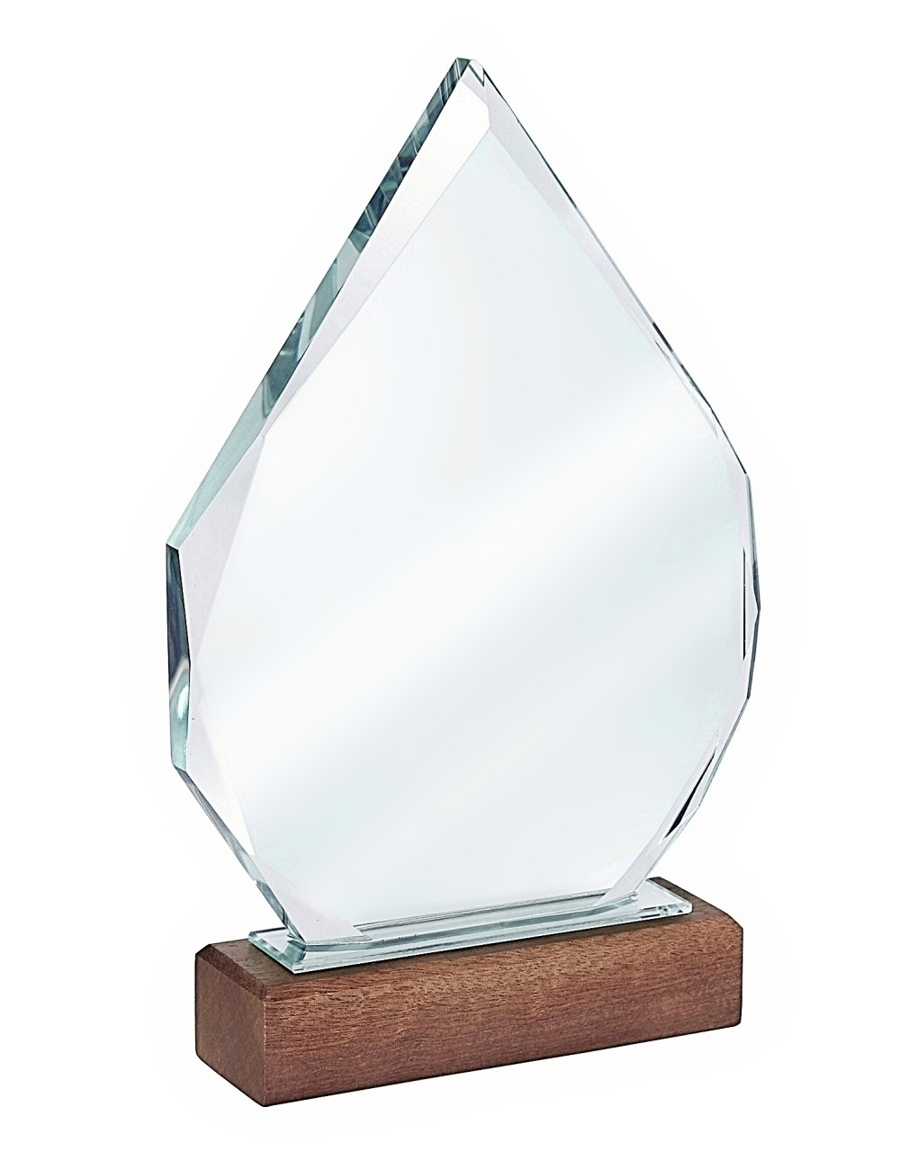XME2017 Trofeum szklane CLEAR+WOOD 145x230mm, grubość szkła 15mm + etui typu GIFTBOX