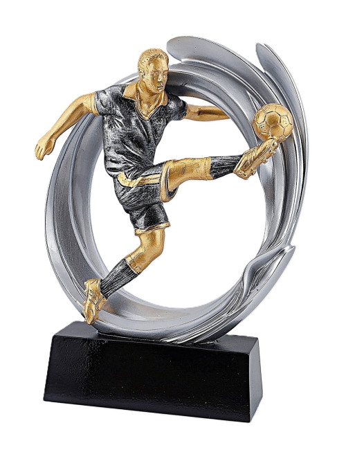 DRX002  Statuetka piłka nożna STRZELEC - seria WOW !, odlew 3D, wysokość H-170mm, W-120mm - SHOOTER