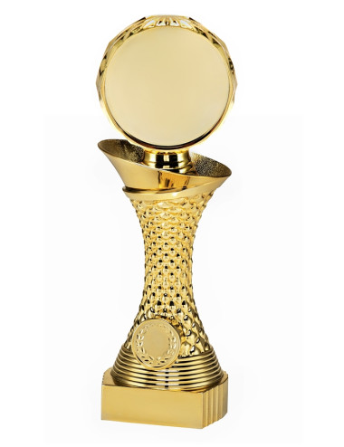 Q514B  Statuetka ogólna HEAVY, kolor złoty  H-250mm, insert 25mm (tab. 58x22 mm M)