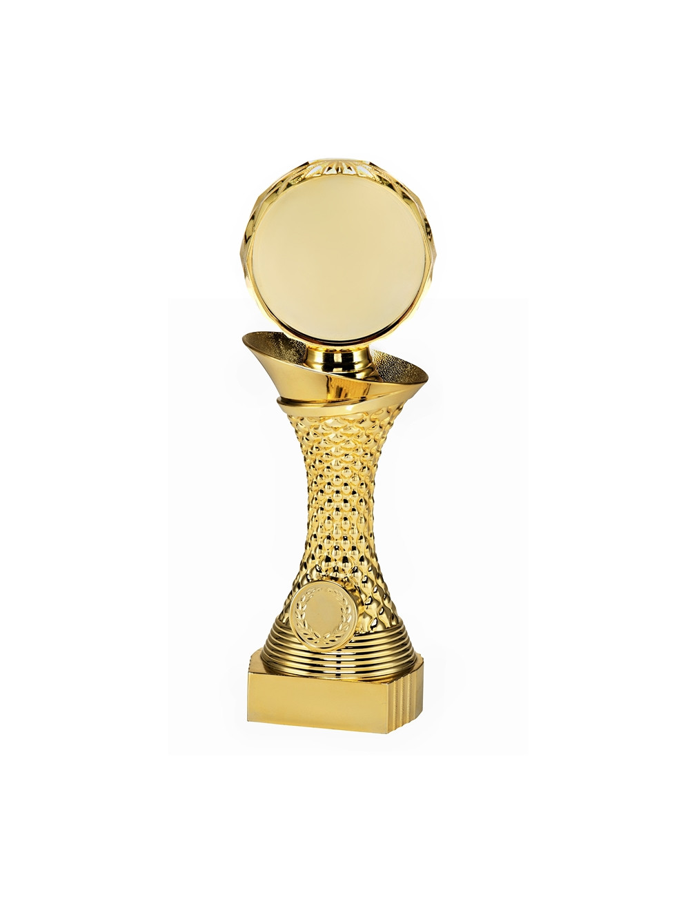 Q514B  Statuetka ogólna HEAVY, kolor złoty  H-250mm, insert 25mm (tab. 58x22 mm M)
