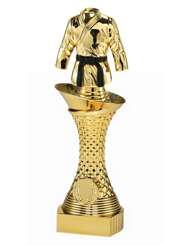 Q515C  Statuetka HEAVY - sporty walki, kolor złoty  H-230mm, insert 25mm (tab. 55x20 mm M)