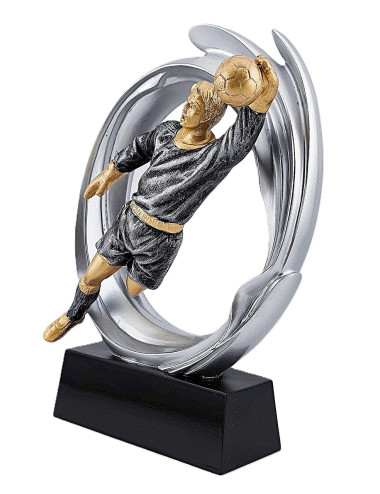 DRX003  Statuetka piłka nożna BRAMKARZ - seria WOW !, odlew 3D, wysokość H-170mm, W-120mm - GOALKEEPER