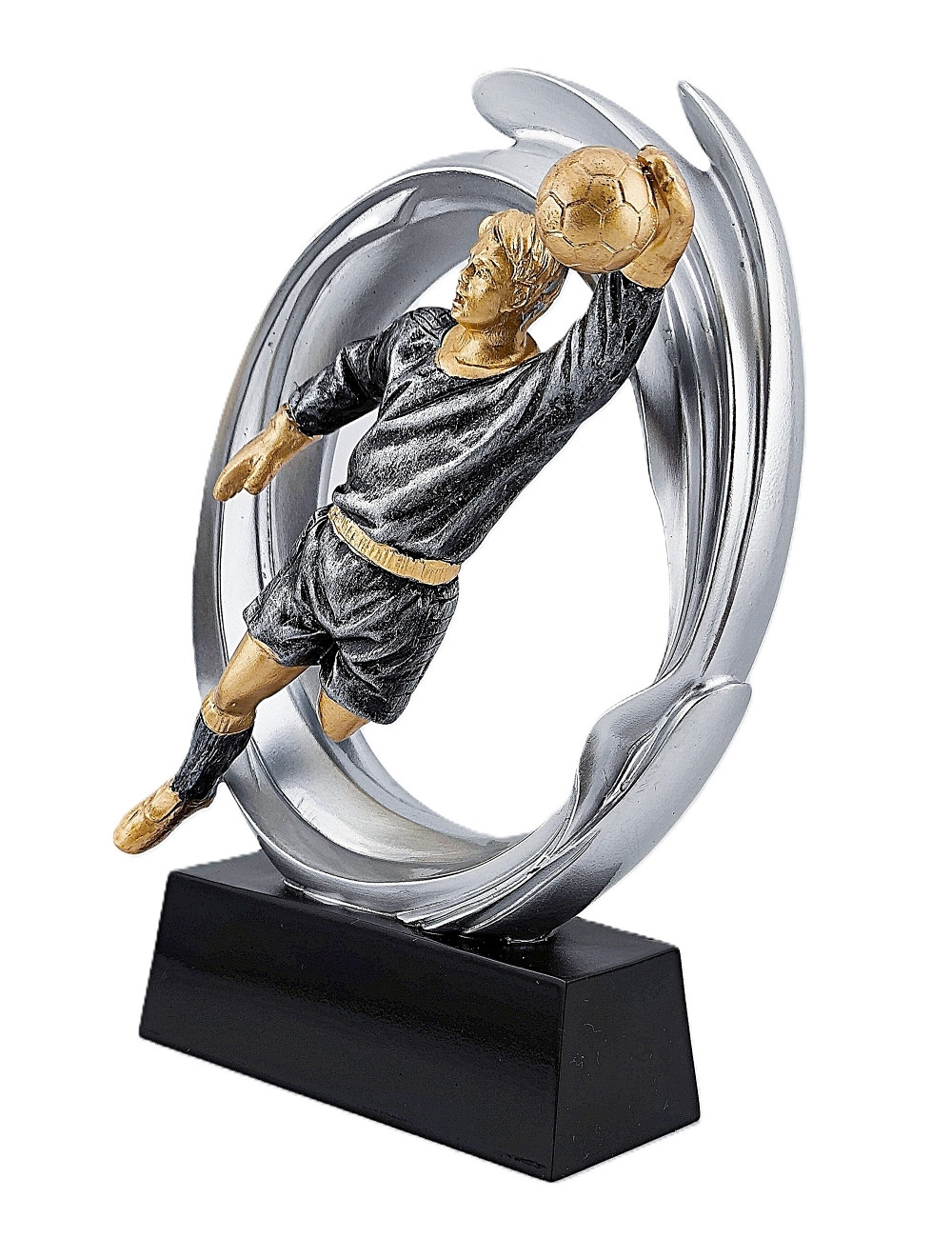DRX003  Statuetka piłka nożna BRAMKARZ - seria WOW !, odlew 3D, wysokość H-170mm, W-120mm - GOALKEEPER