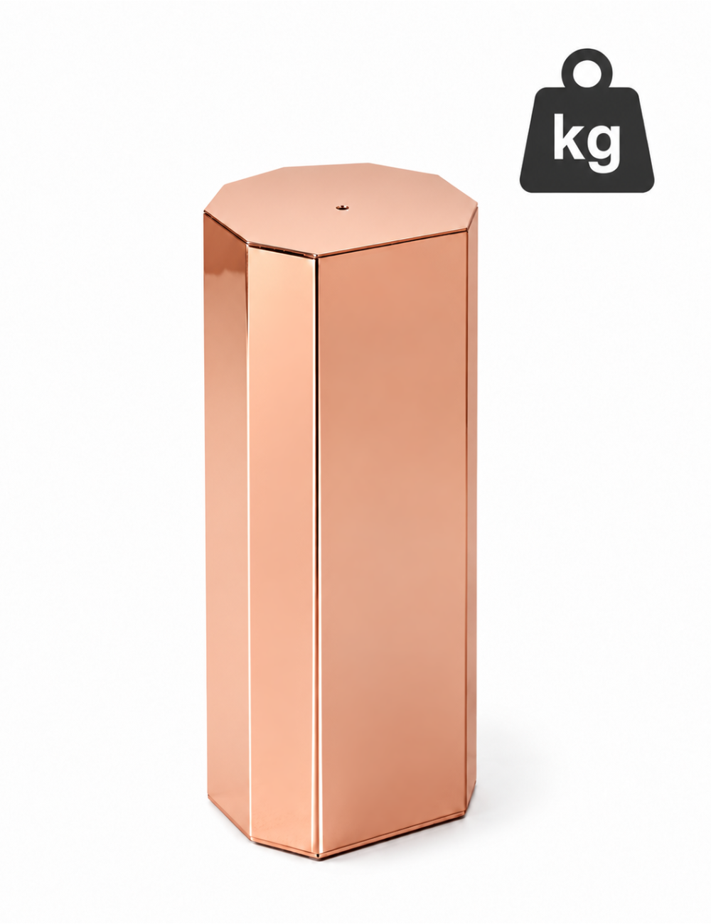 Q600-BRONZE  Brązowa kolumna OCTAGON - Nowoczesna statuetka PREMIUM typu HEAVY MONOBLOCK, waga 1,25kg 