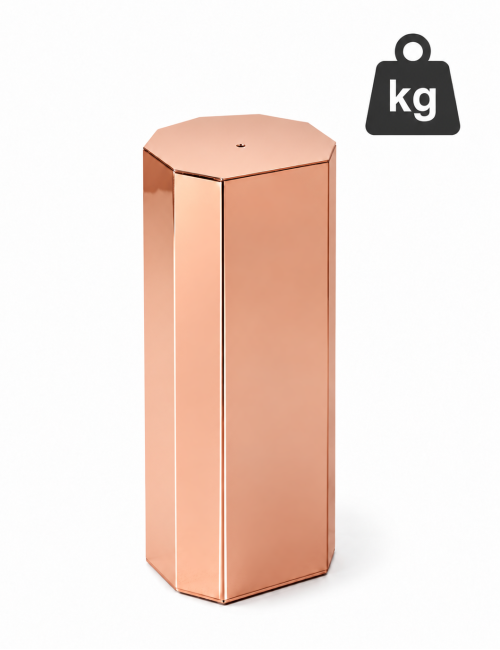 Q600-BRONZE  Brązowa kolumna OCTAGON - Nowoczesna statuetka PREMIUM typu HEAVY MONOBLOCK, waga 1,25kg 
