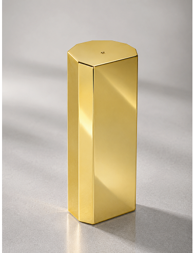 Q600-GOLD  Złota kolumna OCTAGON - Nowoczesna statuetka PREMIUM typu HEAVY MONOBLOCK, waga 1,25kg 