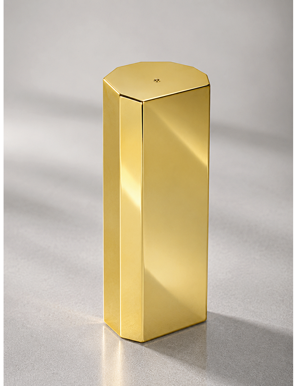 Q600-GOLD  Złota kolumna OCTAGON - Nowoczesna statuetka PREMIUM typu HEAVY MONOBLOCK, waga 1,25kg 