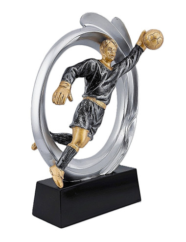 DRX003  Statuetka piłka nożna BRAMKARZ - seria WOW !, odlew 3D, wysokość H-170mm, W-120mm - GOALKEEPER