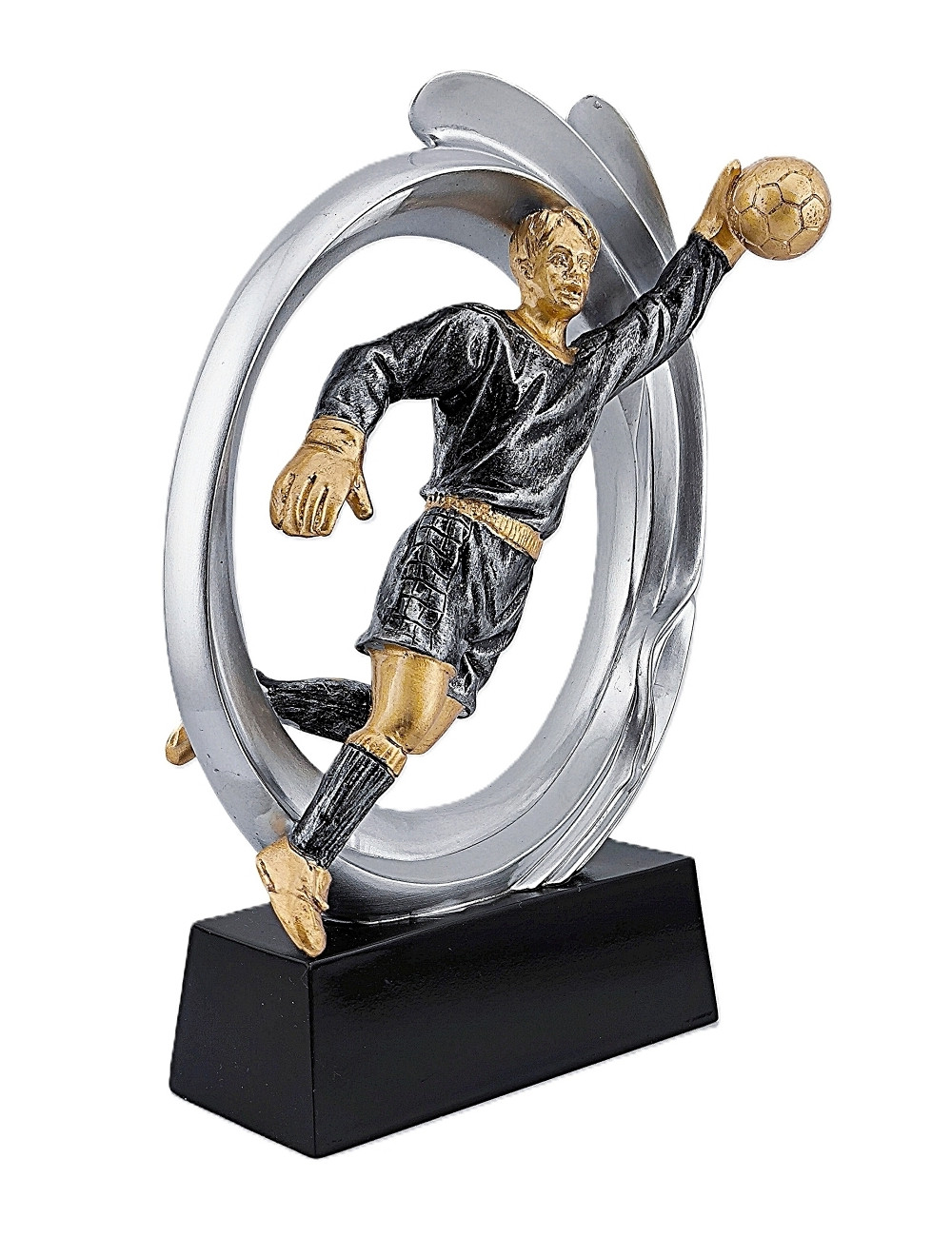 DRX003  Statuetka piłka nożna BRAMKARZ - seria WOW !, odlew 3D, wysokość H-170mm, W-120mm - GOALKEEPER