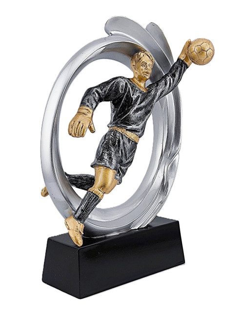 DRX003  Statuetka piłka nożna BRAMKARZ - seria WOW !, odlew 3D, wysokość H-170mm, W-120mm - GOALKEEPER