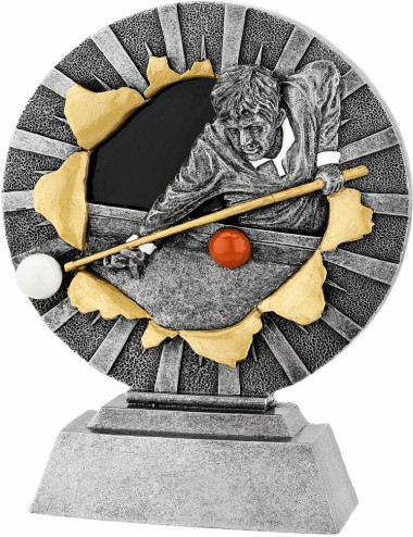 FGX1152  Statuetka odlewana seria X-ploid - bilard R-140mm, H-180mm
