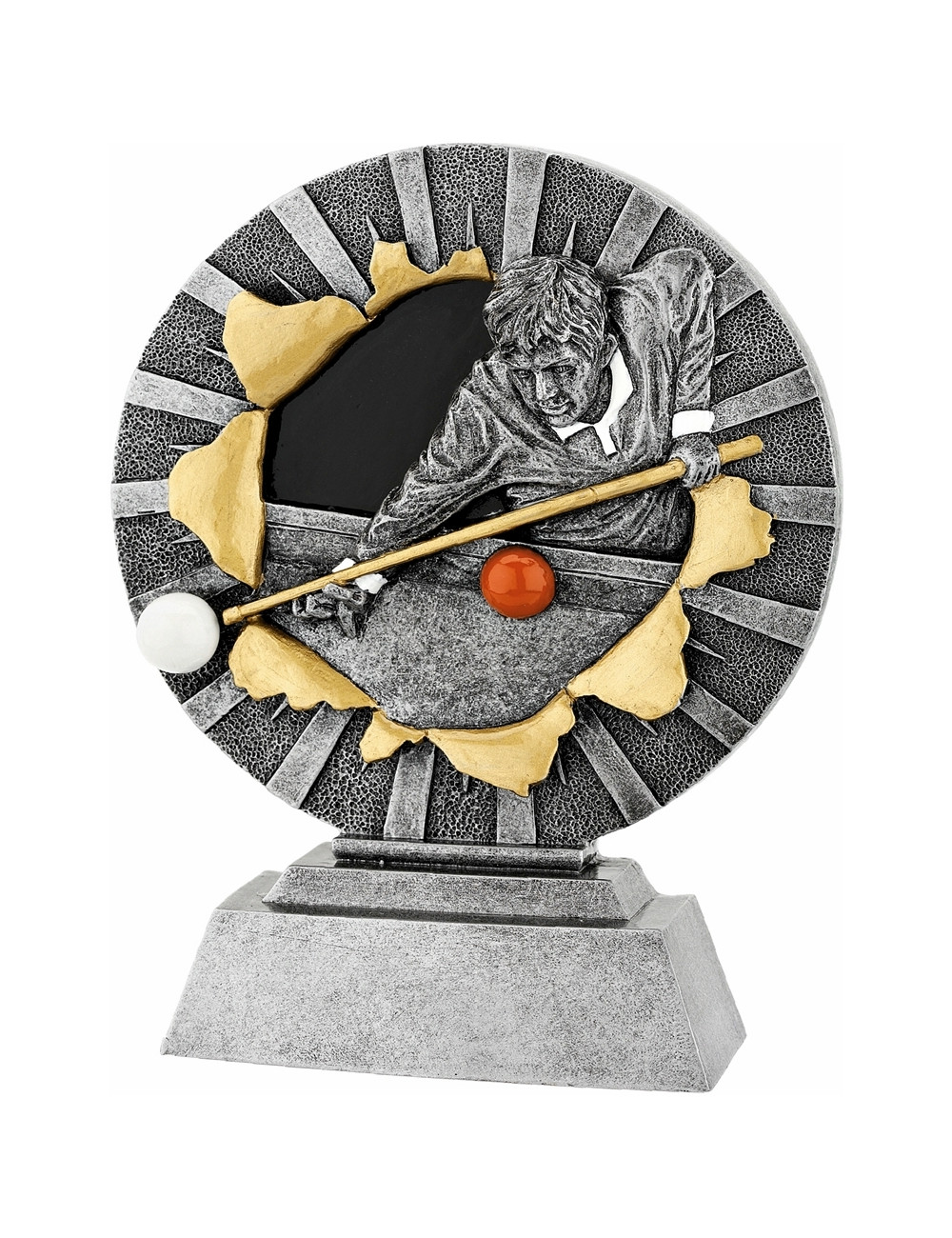 FGX1152  Statuetka odlewana seria X-ploid - bilard R-140mm, H-180mm