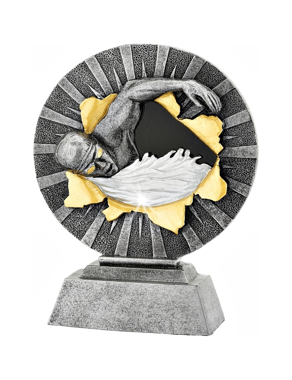 FGX1165  Statuetka odlewana seria X-ploid - pływanie R-120mm, H-160mm
