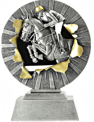 FGX1202  Statuetka odlewana seria X-ploid - koń skok  R-140mm, H-180mm