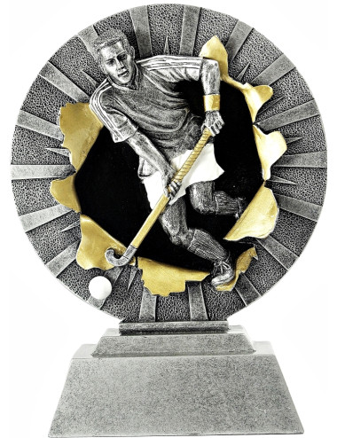 FGX1252  Statuetka odlewana seria X-ploid - unihokej  R-140mm, H-180mm