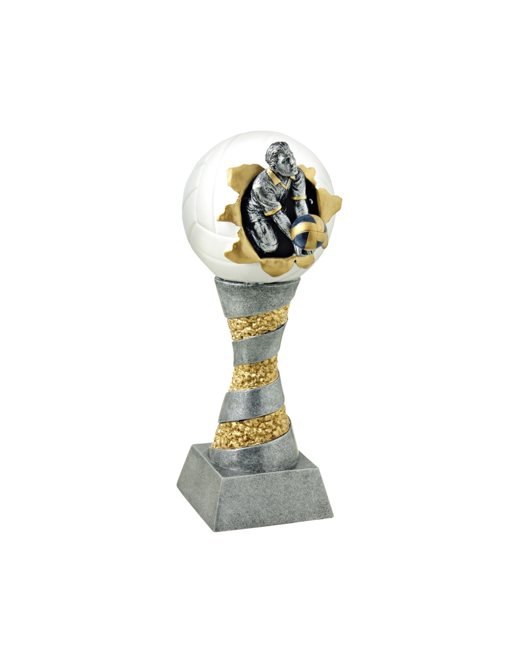 FGX303-S  Statuetka odlewana - seria X-plode - piłka siatkowa  W-130mm, H-320mm