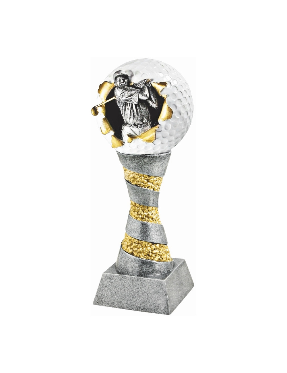 FGX351-S  Statuetka odlewana seria X-plode - piłka golfowa  W-80mm, H-215mm