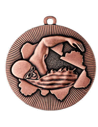 MDX503/B  - Medal pływanie serii X-ploid, kolor brązowy, średnica 50mm