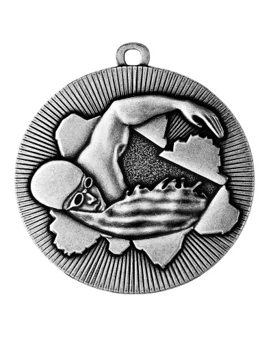 MDX503/S  - Medal pływanie serii X-ploid, kolor srebrny, średnica 50mm