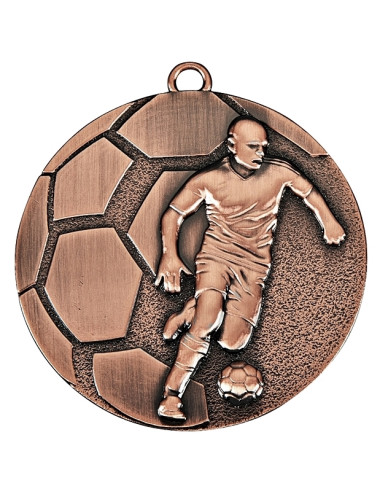 MDX61-B  Medal piłka nożna kolor brązowy 50mm
