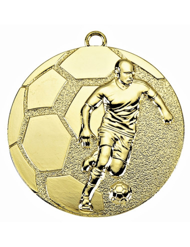 MDX61-B  Medal piłka nożna kolor brązowy 50mm