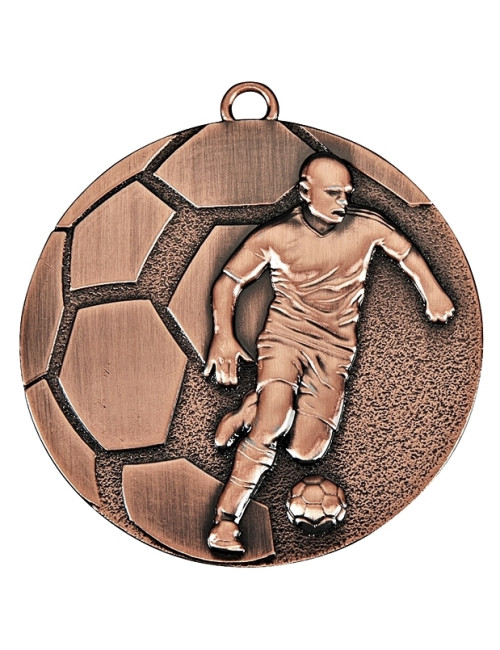 MDX61-G  Medal piłka nożna kolor złoty 50mm