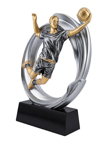 DRX005  Statuetka SIATKÓWKA - seria WOW !, odlew 3D, wysokość H-170mm, W-120mm - MAN'S VALLEYBALL