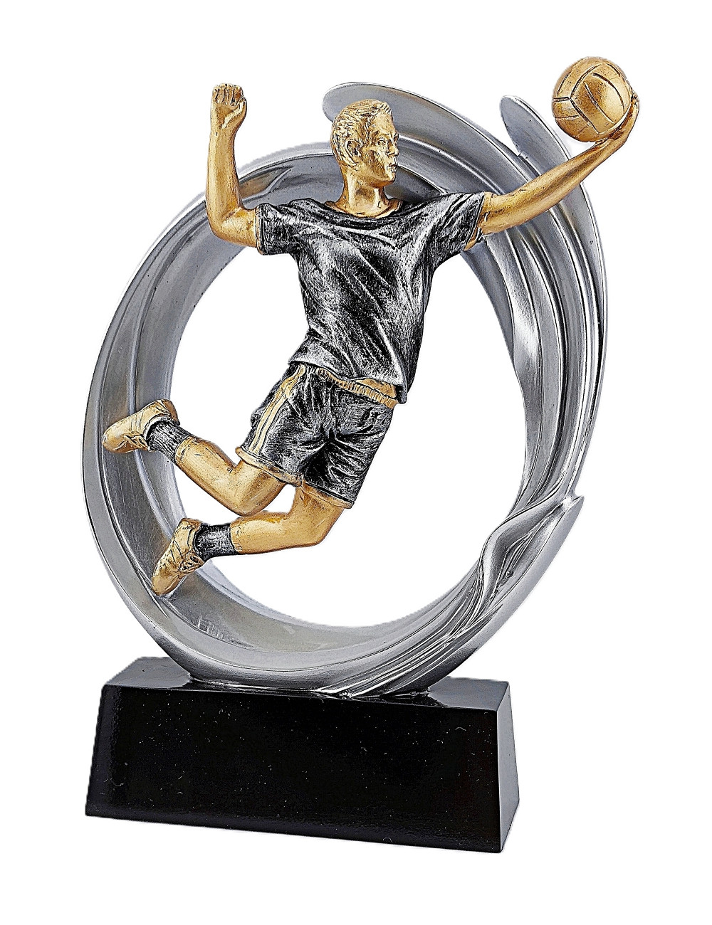 DRX005  Statuetka SIATKÓWKA - seria WOW !, odlew 3D, wysokość H-170mm, W-120mm - MAN'S VALLEYBALL