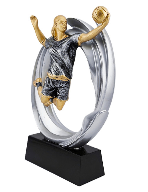 DRX006  Statuetka SIATKÓWKA KOBIET - seria WOW !, odlew 3D, wysokość H-170mm, W-120mm - WOMAN'S VALLEYBAL